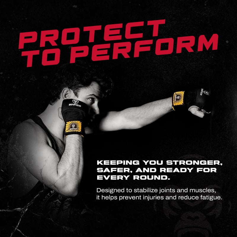 Beast Gear Hand Wraps for Boxing Gloves - Men & Women Inner Gel Quick Wraps for Combat Sports, MMA, and Martial Arts - Image 3